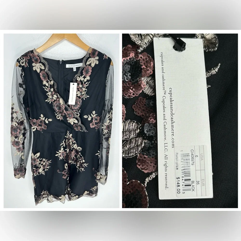 Cupcakes and Cashmere NWT Embroidered Lace Dress Size 6 Cocktail Fairy  Floral